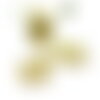 Bu11220328163843 pax 1 pendentif avec attaches transversale motif religieux et strass vertes 27 mm en cuivre finition doré