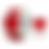 S11922868 pax 1 rouleau de 500 stickers ' coeur rouge effet paillette ' 25mm pour customisation boite cadeaux et scrapbooking