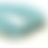 H11r1710801 lot 1/2 fil d'environ 60 perles rondelles facettées 4 par 3 mm jade coloris bleu cyan clair