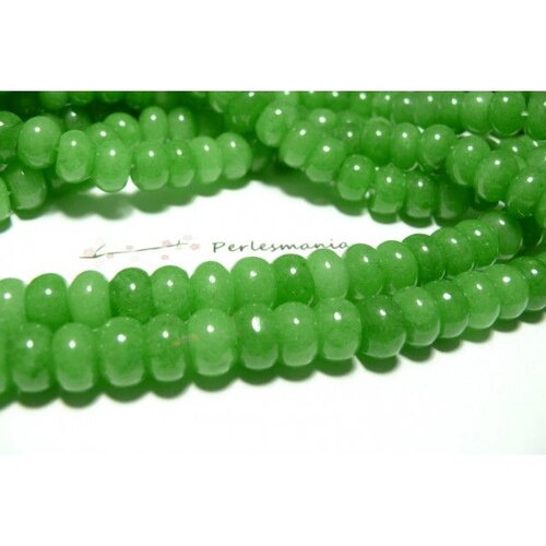 1/4 fil - environ 40 rondelles jade vert 2*4mm