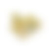 Ps11914329 pax 1 pendentif rectangle avec strass et bélière 20 mm cuivre finition doré à l'or fin 18k