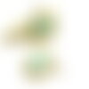 Bu11211207092310 pax de 4 pendentifs oeil de la protection 21mm résine émaillé grigri vert ref 5
