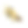 H11ge04008g01 pax 1 pendentif, charms feuille avec résine emaillé 20mm en acier inoxydable 304 finition doré à l'or fin 18k