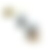 Ps11873552 pax 2 pendentifs pompons boules en fourrure douce 18mm bleu gris avec attache doré