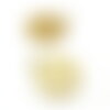 H11m31708g pax 2 pendentifs, charms soleil 17mm, en acier inoxydable 316l, doré à l'or fin 18k, placage ionique