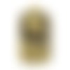Ps110926626 pax 1 pendentif champs de tournesol résine émaillé noir 26mm, acier inoxydable finition, doré à l'or fin 18k