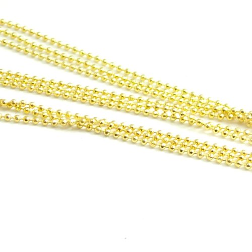 Hcr115 pax 5 mètres chaine bille 1.5 mm laiton couleur doré