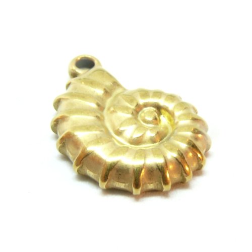 H11f29804 – pendentif coquillage 3d 22.5mm – acier inoxydable 304 doré ionique