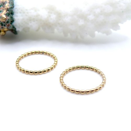 H11c06634g – lot de 2 pendentifs, anneaux travaillés 12.5mm – acier inoxydable 304 doré or fin 18k ionique