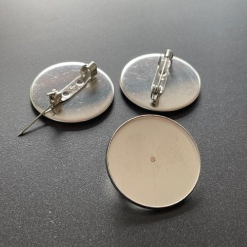 H11g25004pd – lot de 6 supports de broches plateau 16mm – acier inoxydable 304 argent platine