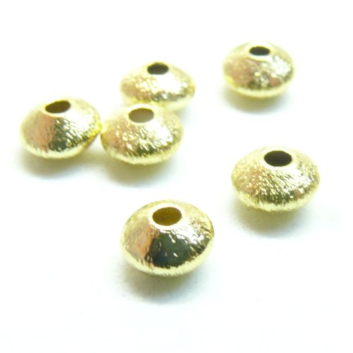 H11d16032g lot de 10 perles intercalaires, rondelles 3.5mm, laiton finition doré placage ionique
