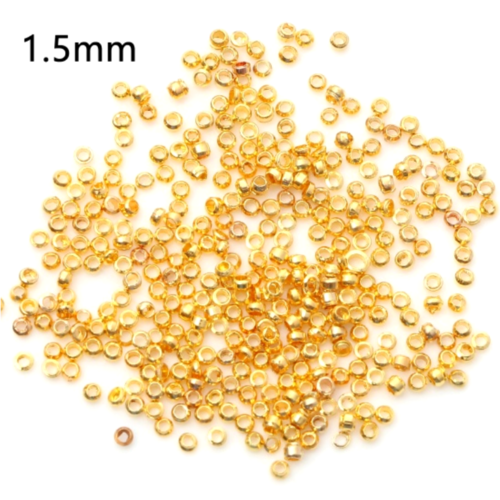 Ps11859870 pax 500 perles à écraser 1.5mm cuivre finition doré