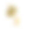 Ps110912880 pax 1 pendentif fleur sur tige 20 mm, symbole mois d' avril, acier inoxydable 304 finition doré, pour bijoux raffinés