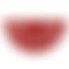 Ps11738708 pax 6 estampes, pendentifs, demi cercle style, éventail 35 mm, métal coloris rouge