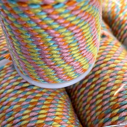 H11z003 lot de 4 mètres de cordon tressé, fil métallisé doré 1.5mm coloris d47