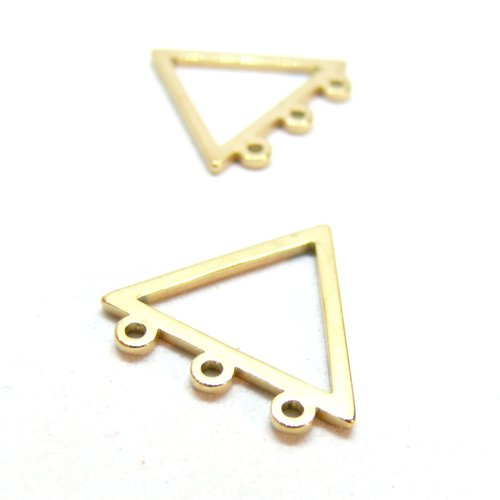 Bu112309131515233268 ref4 pax 2 multi connecteurs triangle 18mm, acier inoxydable 304 finition doré