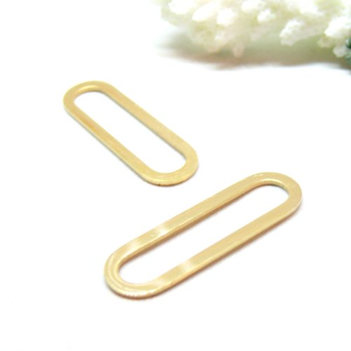H11s105la3882 pax 1 pendentif ovale 33 mm, acier inoxydable finition doré, pour bijoux raffinés