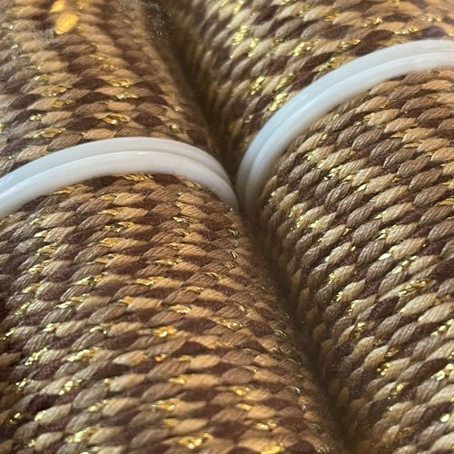 H11z003 lot de 4 mètres de cordon tressé, fil métallisé doré 1.5mm coloris d39