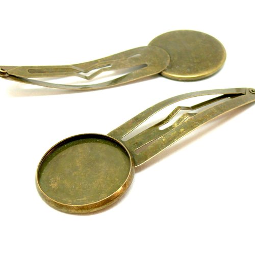 Ps110099467 pax 10 supports de barrettes clips 16mm, laiton coloris bronze