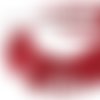 S1161371 2 mètres galon frange en suedine rouge paillette creation pompons 50mm
