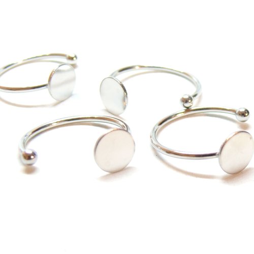 H11wh041055p pax 4 supports de bague plateau lisse 8mm, acier inoxydable 304 finition argenté