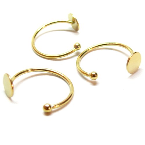 H11wh041055g pax 2 supports de bague plateau lisse 8mm, acier inoxydable 304 finition doré