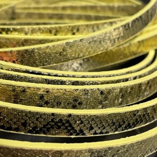 H504bis lot de 1,2m de cordon plat 10mm imitation serpent