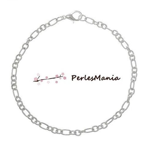 S1160450 pax 4 bracelet 21cm chaine metal couleur argent vif