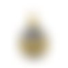 Ps11947715 pax 1 pendentif oeuf résine emaillé, laiton finition doré à l'or fin 18k