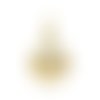 Ps11947720 pax 1 pendentif oeuf résine emaillé, laiton finition doré à l'or fin 18k