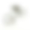 H11e48219p pax 2 supports de bague plateau lisse 14.5mm, acier inoxydable 304 finition argenté