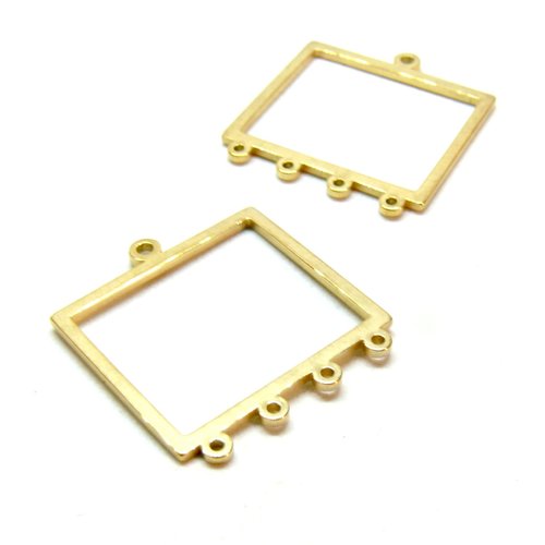 Bu112309131515233268 pax 2 multi connecteurs, chandeliers rectangle 22mm , acier inoxydable 304 finition doré ref 7