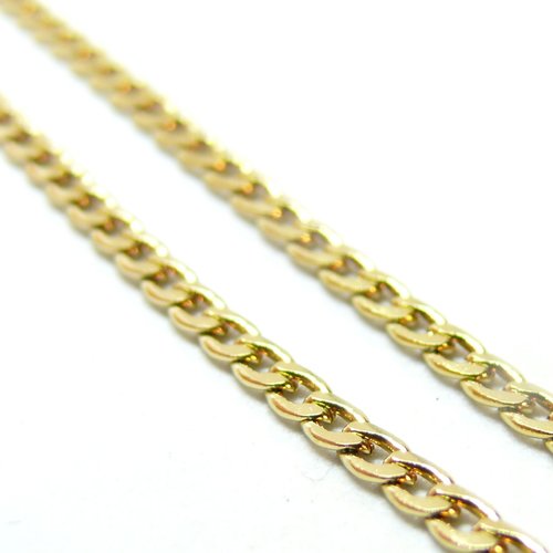 H11h00729g lot de 1 mètre chaine, maille gourmette 4 par 3mm, acier inoxydable 304 finition doré