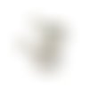H11l226019dp pax 2 supports de boucle d'oreille, puce 18mm, acier inoxydable 304 finition argenté