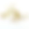 H11e0254g pax 40 supports de boucle d'oreille puce 6 mm, acier inoxydable 304, finition doré à l'or fin 18k