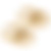 Ps110902799 pax 2 boucles d'oreilles, puces créoles papillon 22mm , acier inoxydable 304, finition doré à l'or fin 18k, placage pvd