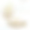 H11n092156b pax 1 pendentif, médaillon ovale, croix 23mm, résine émaillée, acier inoxydable 304, doré à l'or fin 18k