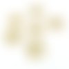 H11t05749g pax 10 estampes, pendentifs arbre de vie 13.5mm, acier inoxydable 304, doré à l'or fin 18k