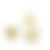 H11p21046g01 pax 10 supports de boucles d'oreille, clou puce 6mm, acier inoxydable 304, finition doré à l'or fin 18k
