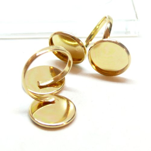 H11e12405k pax 1 support de bague double 14mm, acier inoxydable 304, finition doré à l'or fin 18k