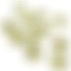 H11h75937cg pax 10 coupelles, coquille, calottes rondes lisse 7mm, laiton finition doré 24k