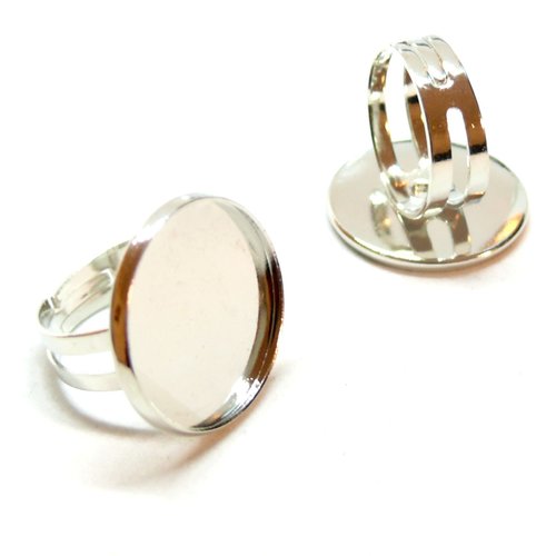 Bn1126672pp pax 4 supports bagues double qualité 20mm, laiton finition argent platine