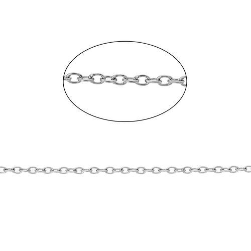 Hchsr003.08 pax 2 mètres de chaîne maille 4 par 3 mm, acier inoxydable 304 finition argenté