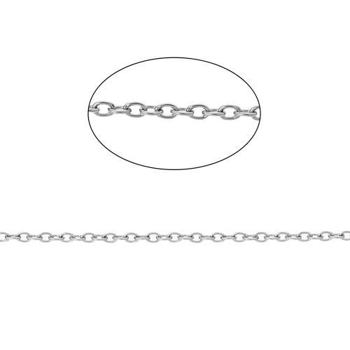 Hchsr003.06 pax 4 mètres de chaîne maille 3 par 2 mm, acier inoxydable 304 finition argenté