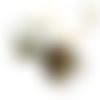 H11q295 pax 2 supports de bagues pour cabochons rond 16mm, laiton coloris bronze