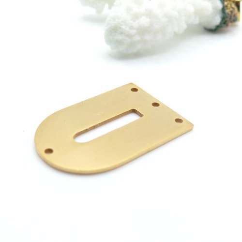 Bu11220402094848  ref 12– lot de 1 multi connecteur  arche 32x22mm – acier inoxydable  doré  ionique