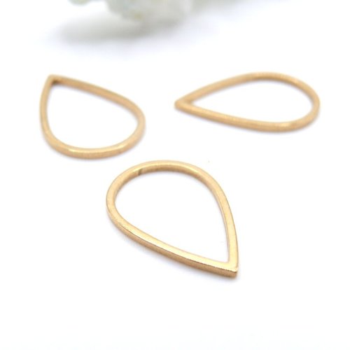 H11s105t9412 – lot de 2 pendentifs connecteur goutte 26mm – acier inoxydable 304 doré