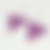 Boucles d oreille triangle pendantes violet fuchsia