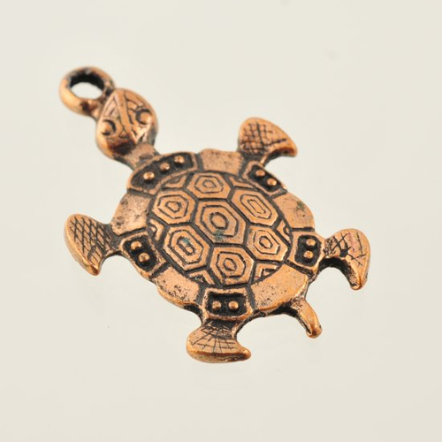 Pendentif  "tortue" en cuivre 45 mm