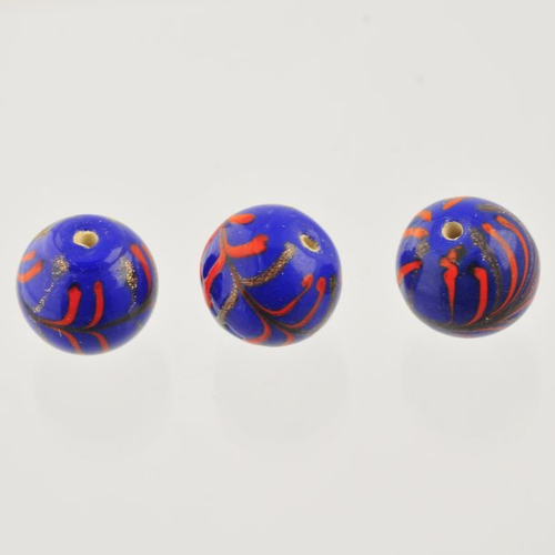 3 couleurs - 3 perles céramique peintes